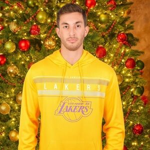 Los Angeles Lakers Ultra Game Yellow Hoodie Mens Large